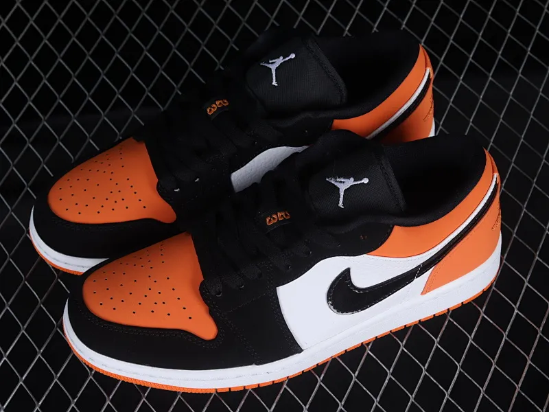 All categories Air Jordan Jordan series basketball shoes Air Jordan 1 Low G version pure original Air Jordan 1 Low AJ1 Joe 1 black and orange smashed backboard low-top cultural and leisure sports sneakers 553558-128
